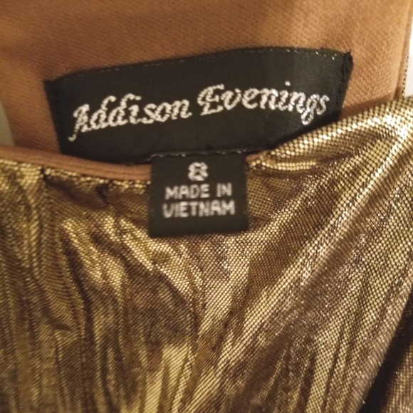 Addison Evenings Dress Metallic Gold - Picture 3 of 7